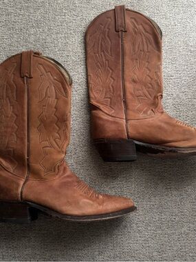 Dan Post El Paso Marlboro Western Leather Cowboy Boots  Men's Sz 9D